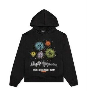 Pleasures Right Here Right Now Showtime Fireworks Pullover Hooded Sweatshirt Med